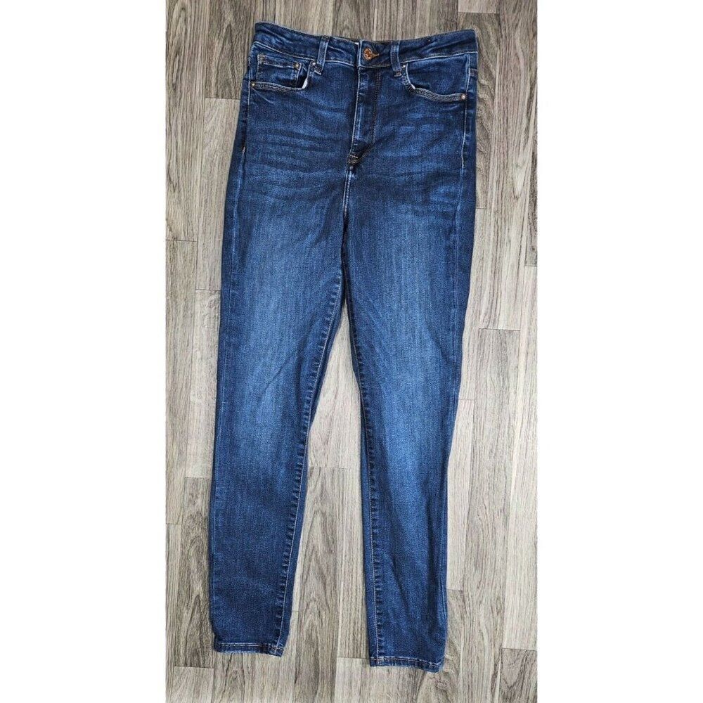 (3/$35) Forever 21 Womens Size 28 Pockets Whiskered Skinny Denim Blue Jeans